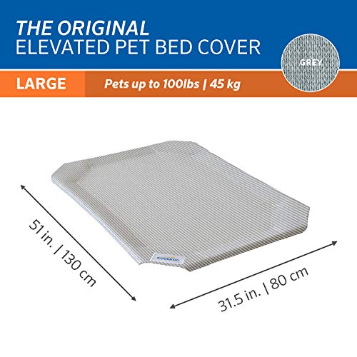 Original Pet Bed Replacement Cover - Grey - Large (43.5" x 31.5") - view 4