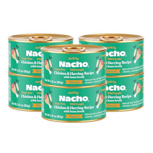 Made by Nacho Wild-Caught Chicken & Herring Recipe with Bone Broth Minced Wet Cat Food, 3-oz can, Case of 6 - view 2