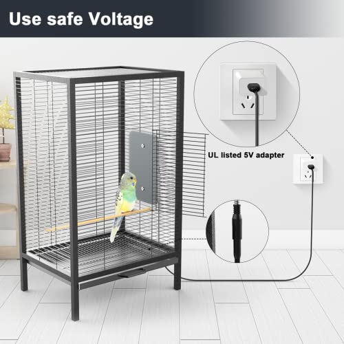 Fenocran Indoor Bird Heater Pad, USB Bird Warmer Heater, Bird Heater for Parakeets 4.5" X 7" - view 8