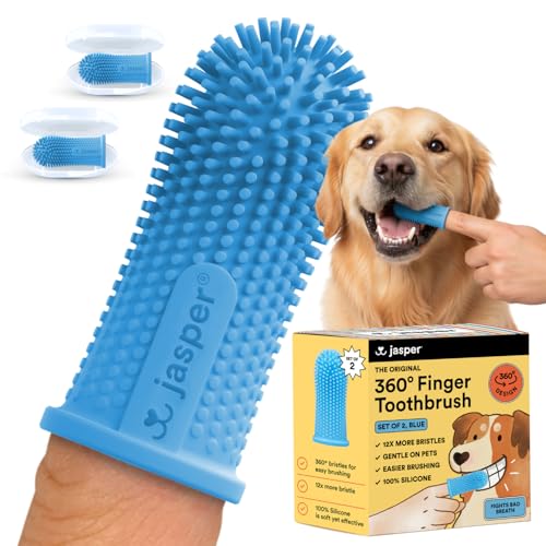 Jasper Dog Toothbrush, 360 Dog Tooth Brushing Kit, Finger Toothbrush, Cat Tooth Brush, Teeth Cleaning, Pet Too - view 2
