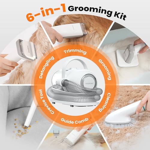 Neakasa P1 Pro Dog Grooming Vacuum Kit, 6-in-1 Pet Hair Grooming with Clippers and Vacuum, 9000Pa Suction, Low - view 3