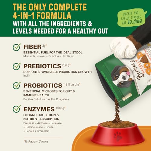 Perfect Poop Digestion & General Health Supplement for Dogs: Fiber, Prebiotics, Probiotics & Enzymes Relieve D - view 5