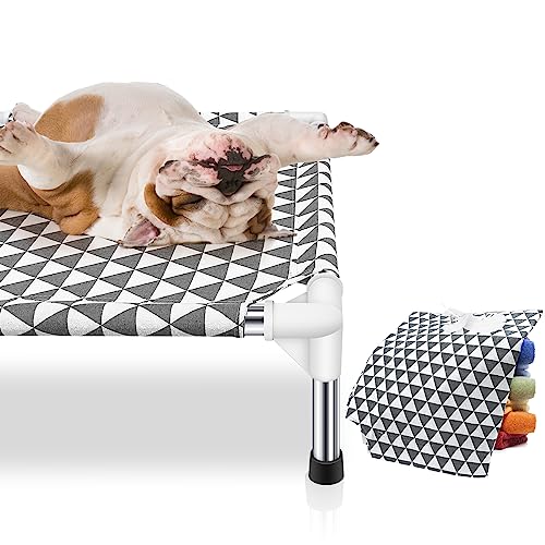 Elevated Outdoor Dog Bed, Medium Size, Cotton Material, Non-Slip Feet, Fits up to 70lbs - view 3
