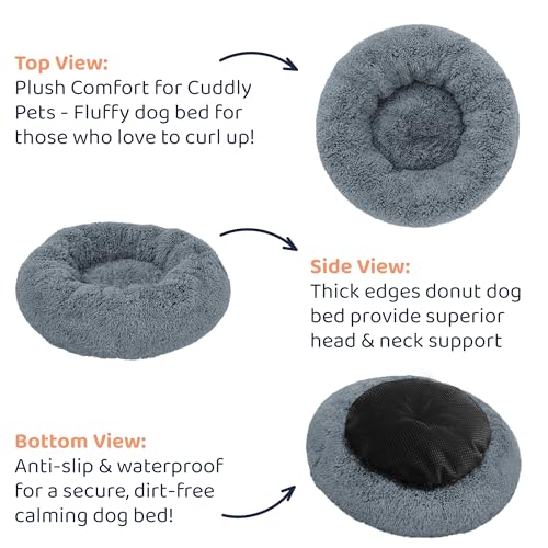 Donut Dog Bed - Premium Comfort for Anxiety Relief - Fluffy & Calming Design with Ultra-Plush Support | Cozy R - view 6