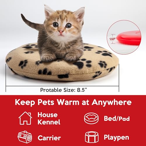 Gelbesty Original Pet Heating Pad Microwave, Snuggle Warming Safe Outdoor Newborn Kitten Puppy Pet Bed Warmer, - view 5