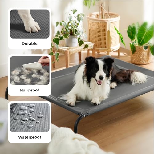 Bedsure Outdoor Elevated Dog Bed Large Sized Dog, Portable Indoor & Outdoor Cooling Raised Cot Pet Hammock Bed - view 5