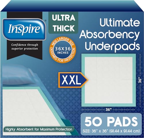 Inspire Super Absorbent Disposable Bed Pads for Chronic Incontinence Ultra Thick and Absorbent Bed Pads Dispos - view 2