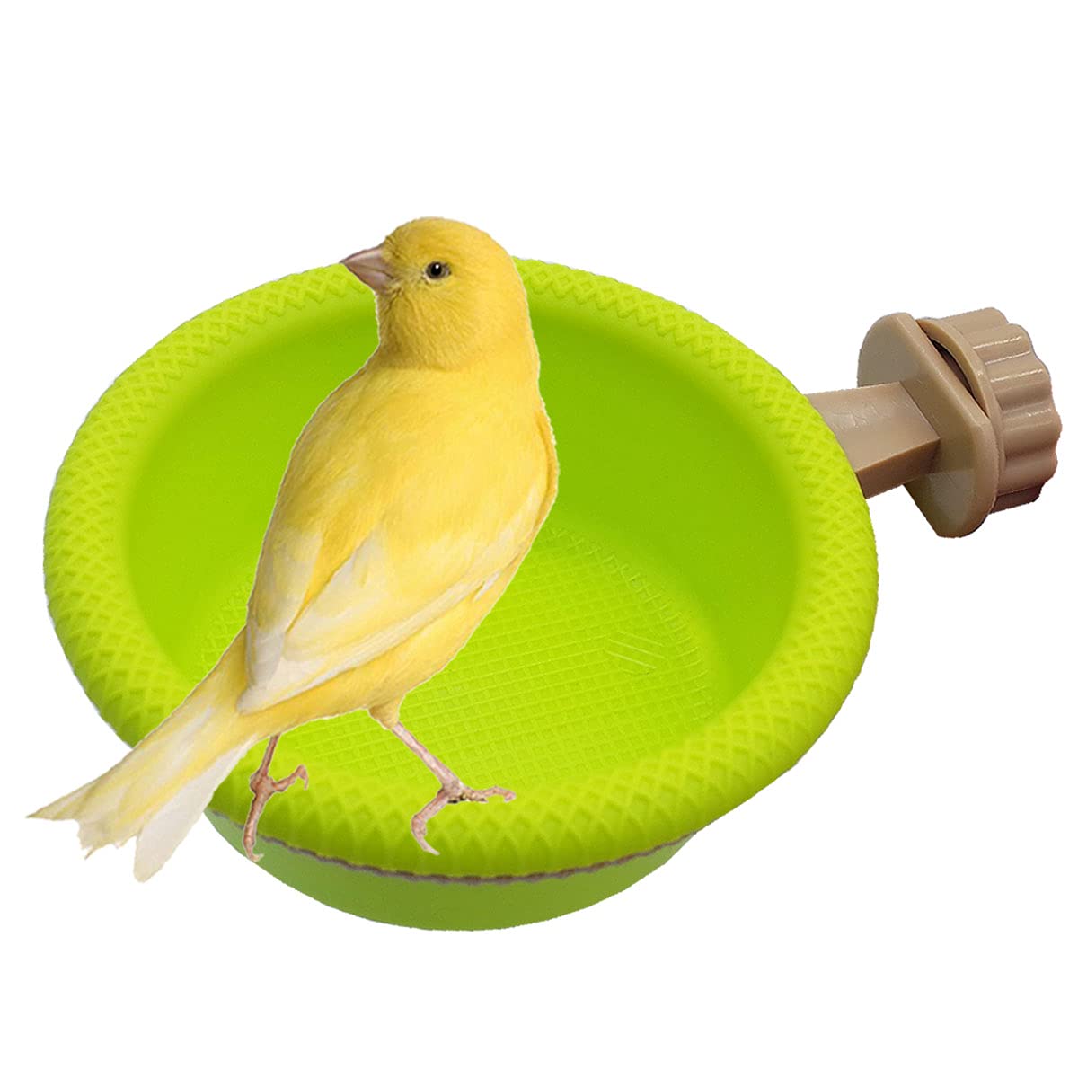 FOIBURELY Multi-Function Caged Bird Bath Bird Cage Parrot Supplies Bathing Tub for Canary Finch Budgerigar，Per