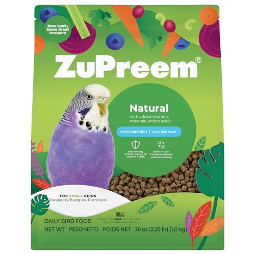 ZuPreem Natural Bird Food, Bird Feed Pellets for Parakeets, Budgies, Parrotlets, & Doves, ZuPreem Core Nutriti - view 2