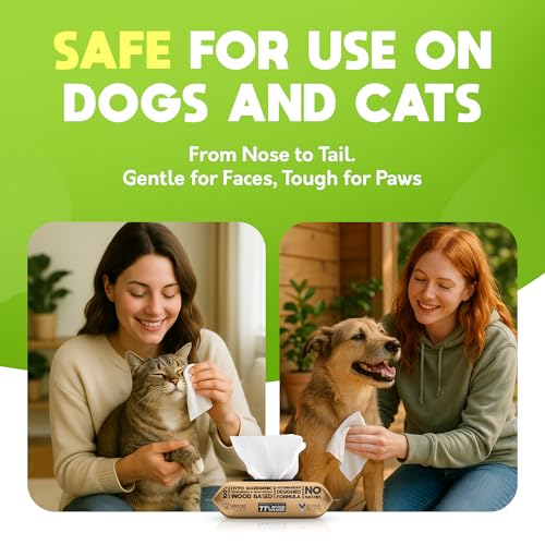 Lick-Safe Daily Pet Wipes for Dogs & Cats - Vet-Approved & Hypoallergenic - Cleans Mud, Odor & Dander - Wipes  - view 4