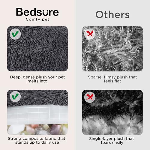 Bedsure SupportMax™ Calming Dog Beds Large Sized Dog - 36in Donut Washable Large Pet Bed,Anti-Slip ＆Removable  - view 5