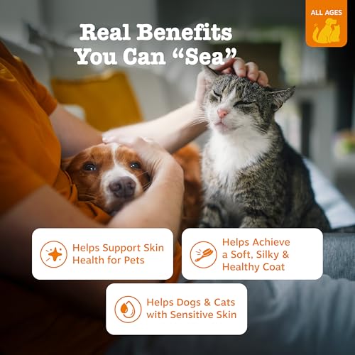 Zesty Paws Wild Alaskan Omega-3 Blend Pollock + Salmon Oil for Dogs and Cats- Skin and Coat Support, Omega 3 S - view 3