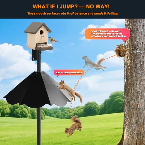 Oversized 21 Inch Metal Squirrel Baffle, Chew-Proof Weatherproof Squirrel Guard for Bird Feeder Pole and 4x4 P - view 4