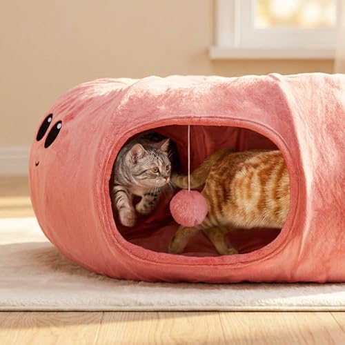 Cat Tunnel Bed with 20 Cat Toys, Collapsible Play Tunnel for Indoor Cats, Kitten Toys for Indoor Kittens, Octo - view 3