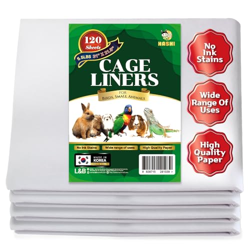HA SHI Bird Cage Liner - 120 Acid-Free Newsprint Sheets, 31" x 21.5", 5.5 lb - Perfect for Packing, Pet Cages, - view 2