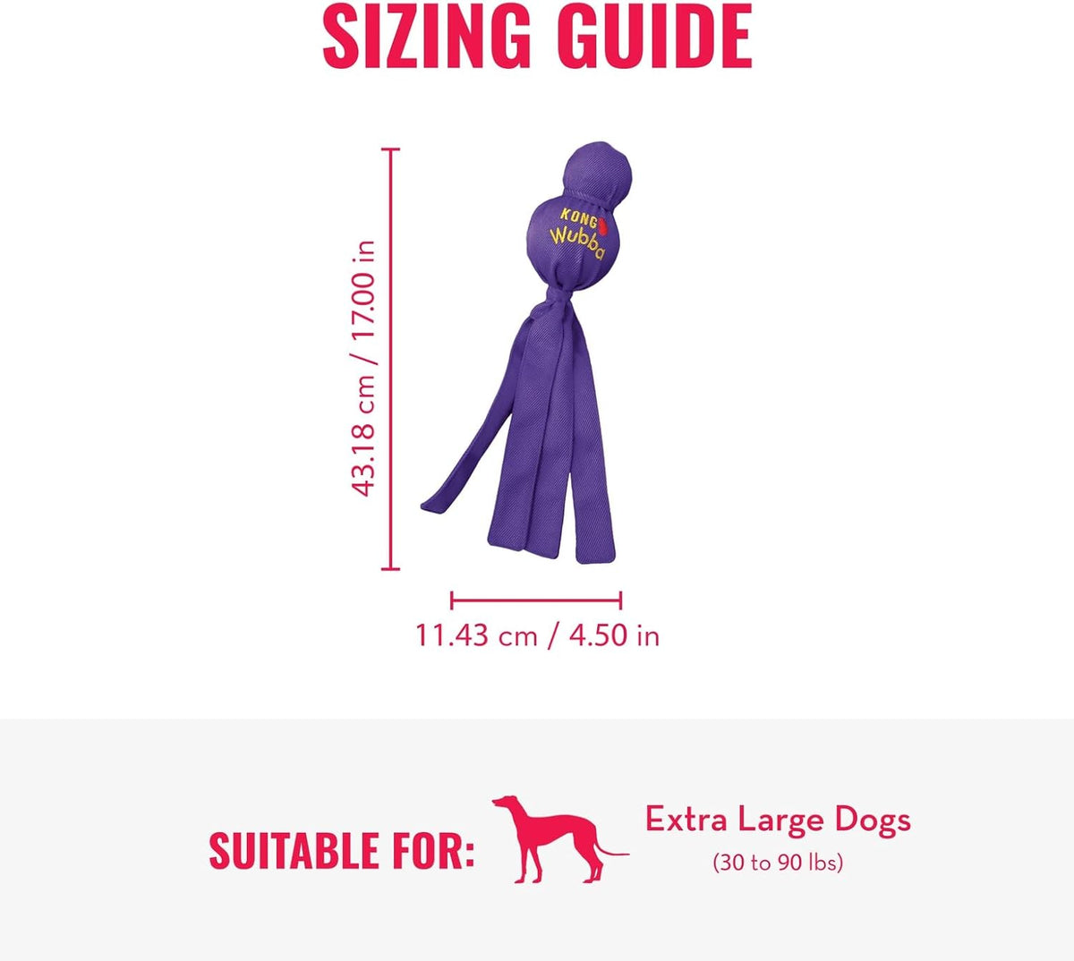 KONG Wubba - Dog Toy for Tug of War & Fetch - Dog Supplies for Puppy & Dog Playtime - Outdoor & Indoor Dog Toy - view 4