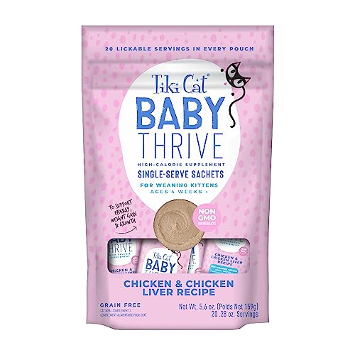 Tiki Cat Baby Thrive, Chicken & Chicken Liver Mousse, 5.6 oz. Pouch (20 Individual Servings) - view 2