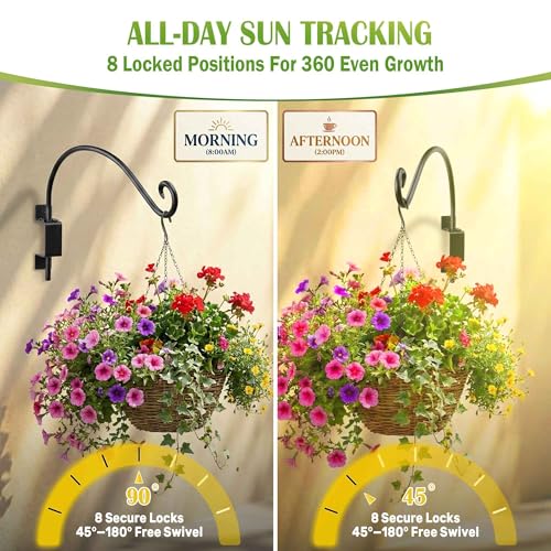 AJART Bird Feeder Hangers Outdoor: 16-Inch Swivel Hanging Plant Bracket for Wall Mount - Swivel Plant Hook for - view 4