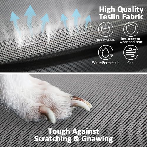 Elevated Dog Bed with Teslin Cooling Fabric - Lightweight Dog Cot for Small Dogs, Waterproof & Washable Breath - view 3