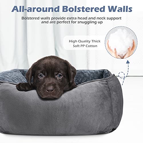 INVENHO Rectangle Washable Orthopedic Dog Bed for Small, Medium and Large Dogs, Soft Calming, Sleeping Puppy B - view 3