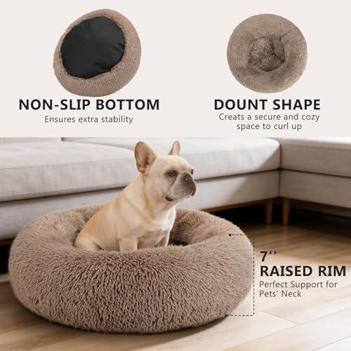 MIXJOY Orthopedic Dog Bed Comfortable Donut Cuddler Round Pet Beds Ultra Soft Washable Dog and Cat Cushion (20 - view 3
