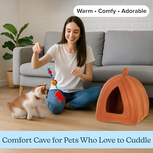 Cat House - Indoor Cat Bed with Removable Foam Cushion - Pet Tent for Kittens, Rabbits, Guinea Pigs, and Other - view 5
