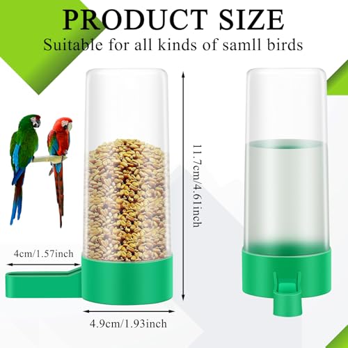 Lamoutor 4Pcs Bird Water Feeder Plastic Drinker Feeder Water Clip for Parrots Budgie Cockatiel Lovebirds - view 3