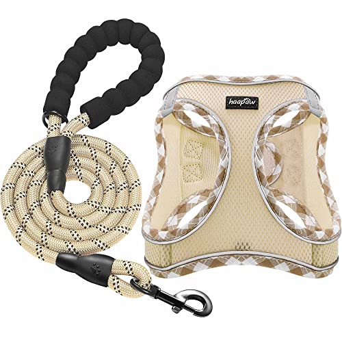 haapaw Dog Harness with Leash Set, No Pull Adjustable Reflective Step-in Puppy Harness with Thickened Padded V - view 2