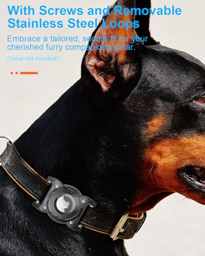 ONEONTA Airtag Dog Collar Holder | Airtag Dog Waterproof - Airtag Holder for Dog Collar with Removable Metal L - view 3