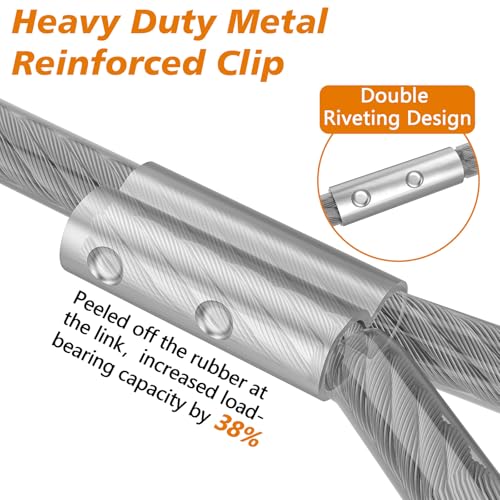 XiaZ Dog Tie Out Cable, Heavy Duty Dog Chains for Outside with Lockable Hook, Pet Runner Cable Leads for Yard, - view 4