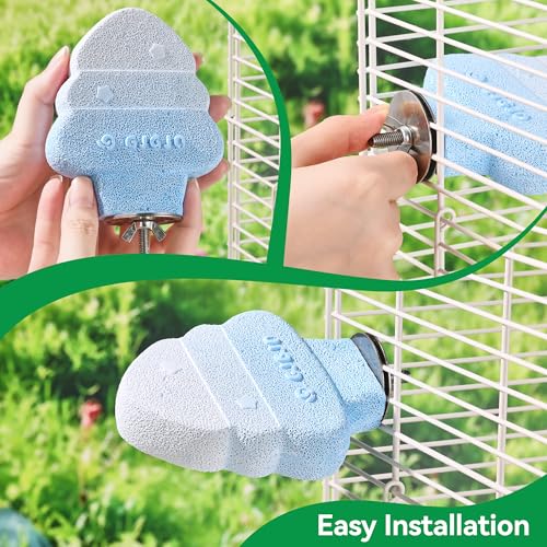 2 Pack Bird Beak Grinding Stone, Parrot Perch for Cage Volcanic Rock Mineral Bird Perch, Parrot Cage Accessori - view 5
