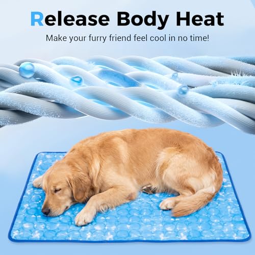 Dog Cooling Mat, Large Cooling Pad for Dogs Cats, Portable Self Cooling Dog Bed Cooling Blanket, 40" x 28" Was - view 4