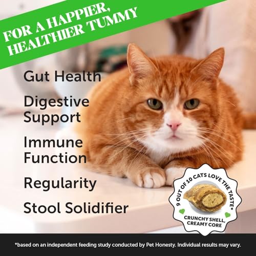 Cat Probiotics Gut + Immune Health Chews – Crunchy & Creamy Cat Treats for Digestive Health, Gut Flora & Const - view 3