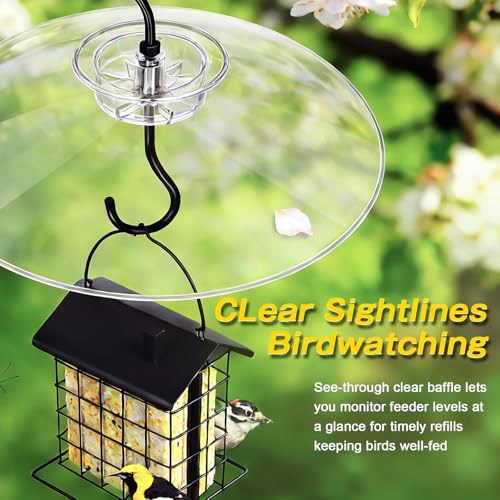 Gtongoko Baffles for Bird Feeders, 12 Inch One-Piece Cover for Rain Guard, Bird Feeder Squirrel Guard, Full Pr - view 6