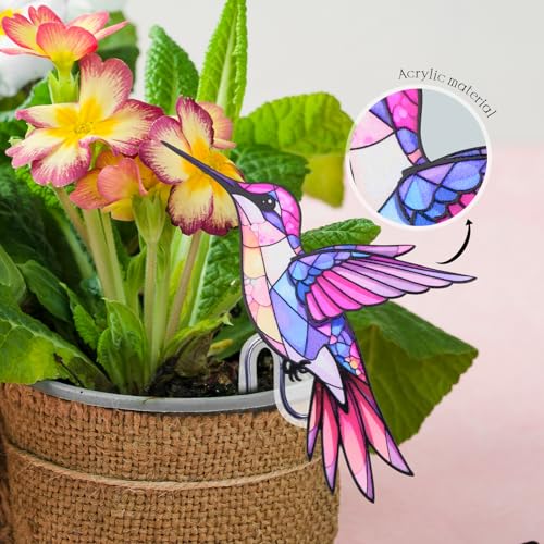 Hummingbird Gifts for Women, Hanging Plant Planter for Indoor Outdoor Garden, Mothers Day Birthday Gifts for M - view 3