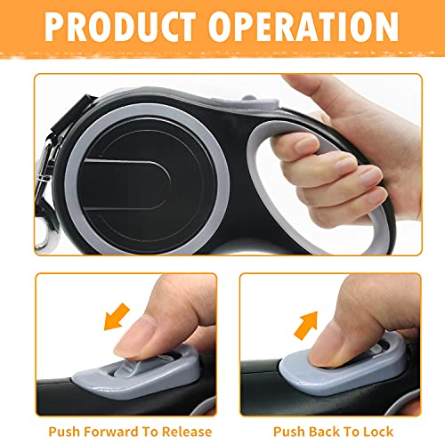 26Ft Retractable Dog Leash, Heavy Duty Great Leash for Dog up to 110 lbs, Anti-Slip Rubberized Handle, One-Han - view 5