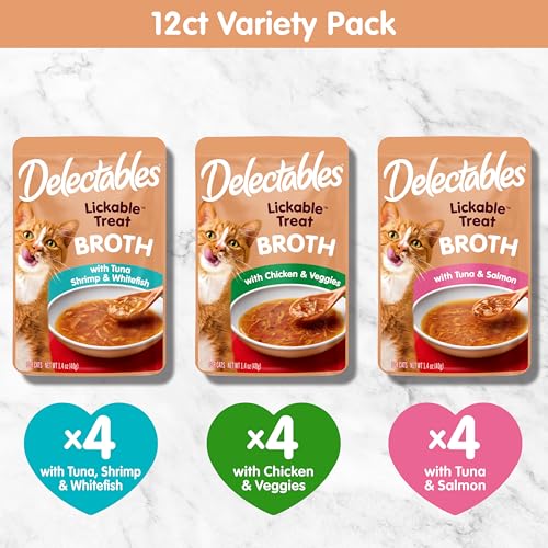Delectables Savory Broths Lickable Wet Cat Treat Variety Pack, 12Count(Pack of 1) - view 7