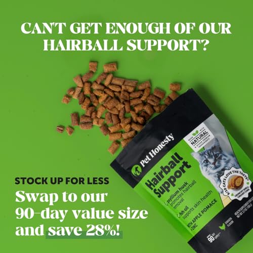 Cat Hairball Support Crunchy & Creamy Chews, Hairball Remedy Treats, Cat Furball Treatment, Supports Skin & Co - view 5