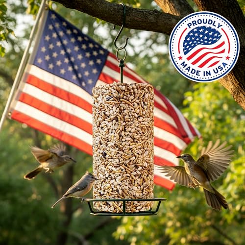 Mealworm Bird Seed Cylinders with Hole – Premium Mealworm Birdseed Log – Sunflower Chips & Dried Mealworms for - view 6