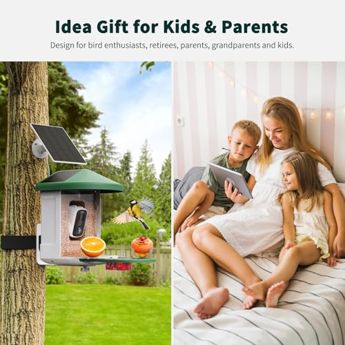 HARYMOR Bird Feeder with Camera with AI Identify Birds Species Solar Powered, Smart Bird House with Cam, 2K HD - view 6