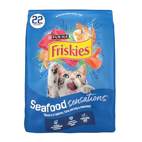 Purina Friskies Dry Cat Food Seafood Sensations With Salmon, Tuna, and Shrimp Flavors - 22 lb. Bag - view 2
