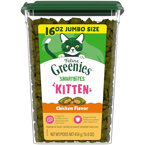 Greenies Feline Smartbites Healthy Kitten Treats for Indoor Kittens, Crunchy and Soft Natural Cat Treats, Chic - view 2