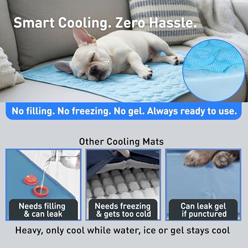 INSPECTOR TAIL Dog Cooling Mat, Indoor & Outdoor, Large Self Cooling Pad | No Freeze Needed, Breathable, Washa - view 7