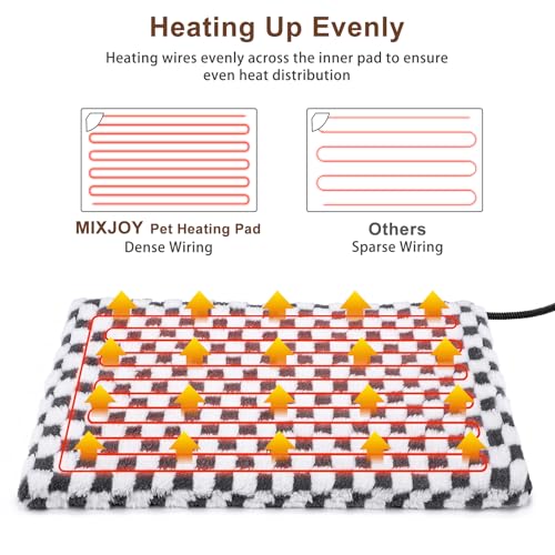 MIXJOY Heated Cat Bed, 11 Adjustable Temperature Cat Heating Pad Indoor with Timer, Pet Heating Pads for Cats  - view 3