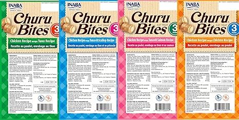 INABA Churu Bites for Cats, Soft Baked Chicken Churu Filled Cat Treats with Green Tea Extract, 0.35 Ounces Eac - view 3