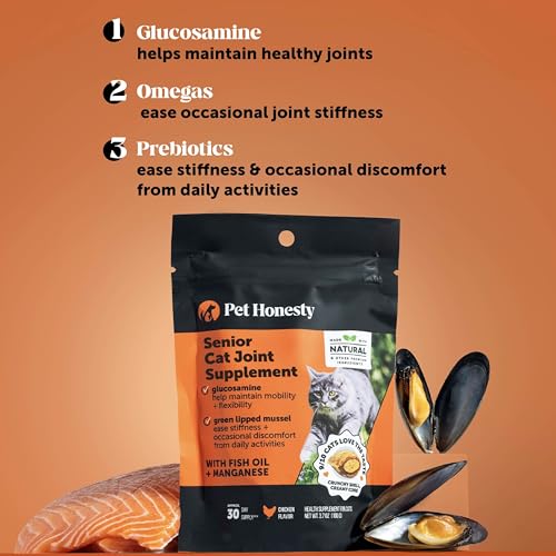 Cat Hip + Joint Health Chews – Crunchy & Creamy Cat Joint Support Supplement - Glucosamine, Chondroitin & Omeg - view 4
