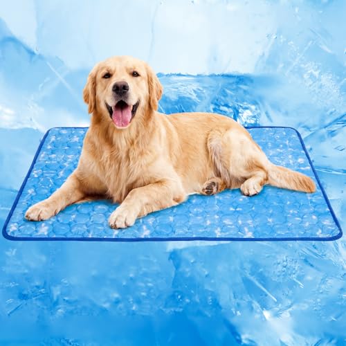 Dog Cooling Mat, Large Cooling Pad for Dogs Cats, Portable Self Cooling Dog Bed Cooling Blanket, 40" x 28" Was - view 2