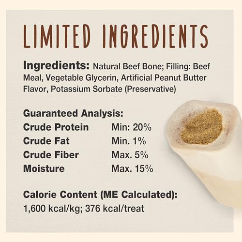 Cadet Stuffed Shin Bone, Long-Lasting Dog Chew Bones for Aggressive Chewers, High Protein Filled Bone Dental C - view 6