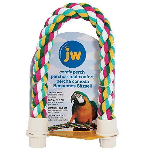 JW Pet Comfy Perch For Birds Flexible Multi-color Rope, Large - 21" Length - view 4