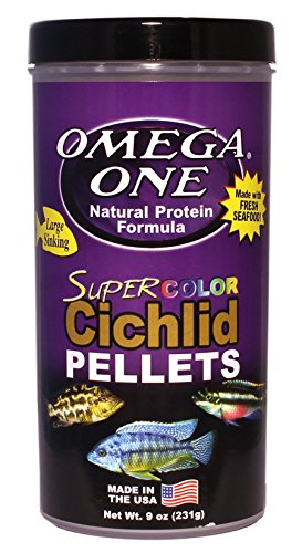 Omega One Super Color Sinking Cichlid Pellets, 2mm Large Pellets, 9 oz - view 2